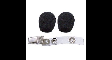 Shure Plopkap en dasclip voor WH10/20/30 zwart (2 stuks)