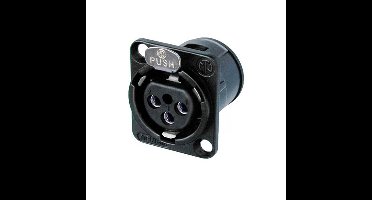 Neutrik NC3FDV-BAG Female XLR chassisdeel 3p zwart
