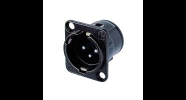 Neutrik NC3MDV-BAG Male XLR chassisdeel 3p zwart