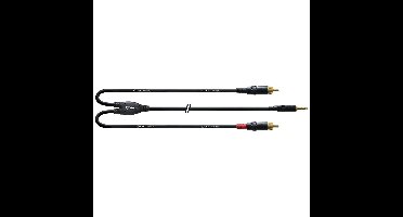 Cordial CFY 3 WCC Rean verloopkabel 2x RCA naar mini-jack 3m