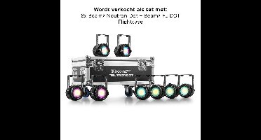 BeamZ 8x Neutron-Dot linkable LED lamp voor buiten 60 W RGB + WW IP65 + Beamz FL-DOT flightcase