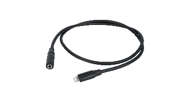 DAP FL104 verloopkabel lightning naar female stereo mini-jack 75cm