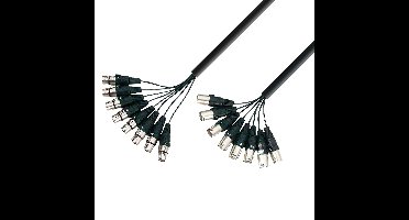 Adam Hall 3 Star L8 MF 0300 multikabel 8 x XLR female naar 8 x XLR male 3 m