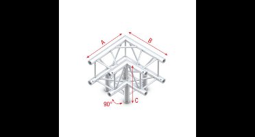 Showtec DQ22 Decotruss 012 3-weg hoek 90g