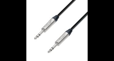 Adam Hall 5 Star BVV 1000 gebalanceerde Jack TRS instrumentkabel 10 m