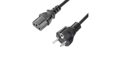 Adam Hall 4 STAR PKD 0100 eurokabel C13-Schuko 3 mm x 1,5 mm 1 m