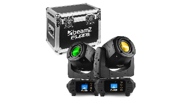 BeamZ 2x Fuze75S LED Spot moving head met flightcase