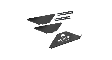 Omnitronic Hoekplaten Zwart voor DJ booths met tas set (2 stuks)