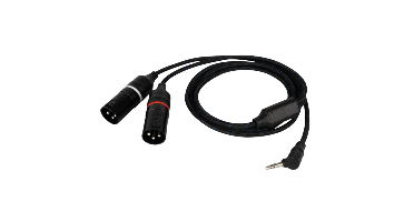 DAP FL117 verloopkabel haakse mini-jack naar 2x XLR 150cm