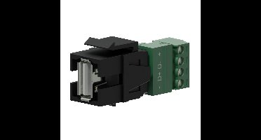 Procab VCK625/B Keystone USB A-4p connector zwart