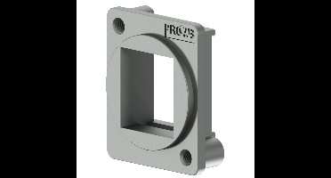 Procab VDK10/S Keystone D-size chassisdeel adapter zilver