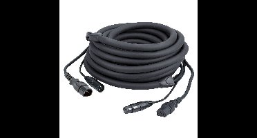 DAP FP12 Euro en DMX combinatiekabel 10m zwart