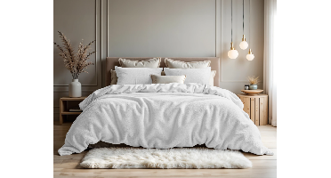 Sleeptime Teddy Katoen Wit