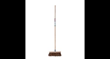 Polet Straatbezem 320MM PIASSAVA Met steel 1,5 m
