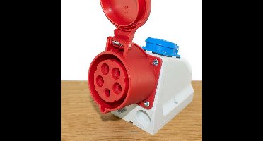 Wandcontactdoos CEE 5-polig 32A + Schuko 10A - Vrouwelijk