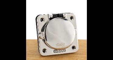 Walstroom invoer/inlet 16A RVS vierkant