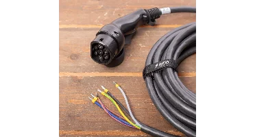 Laadkabel Type 2 naar open einde - 3x32A - 20 meter - E-Line