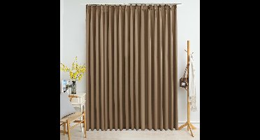 Gordijn verduisterend met haken 290x245 cm taupe