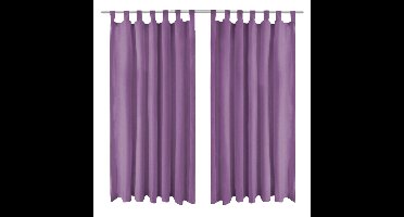 Micro-satijnen gordijnen met lussen 140x245 cm lila 2 st