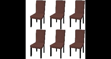 Stoelhoes stretch recht bruin 6 st