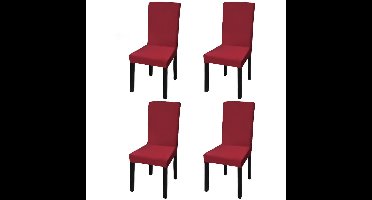 Stoelhoezen stretch 4 stuks bordeaux