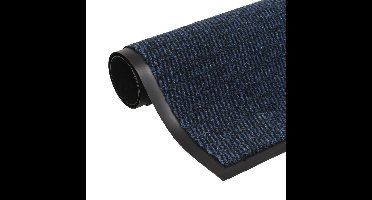 Droogloopmat rechthoekig getuft 60x90 cm blauw