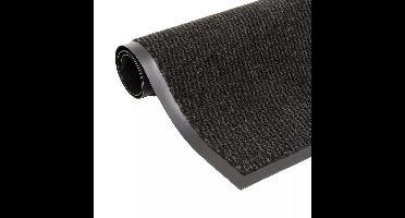 Droogloopmat rechthoekig getuft 60x90 cm zwart