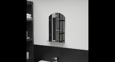 Wandspiegel met schap 30x50 cm gehard glas