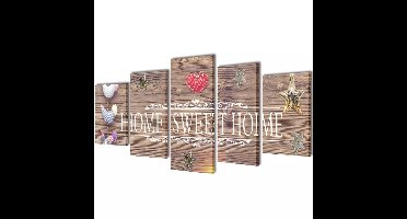 Canvasdoeken home sweet home 100 x 50 cm