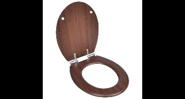 Toiletbril soft-close simpel ontwerp MDF bruin