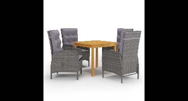 5-delige Tuinset grijs