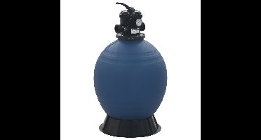 Zwembadzandfilter met 6-positie ventiel 560 mm blauw