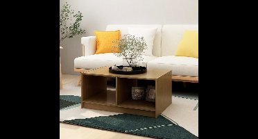 Salontafel 75x50x33,5 cm massief grenenhout honingbruin