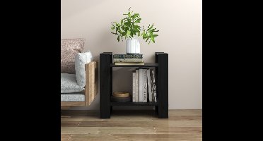 Boekenkast/kamerscherm 60x35x57 cm massief grenenhout zwart