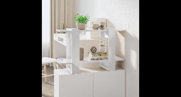 Boekenkast/kamerscherm 80x30x51 cm hoogglans wit