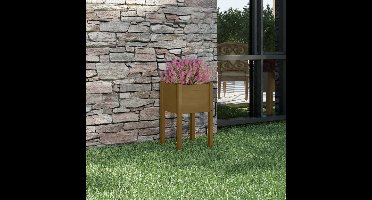 Plantenbak 40x40x70 cm massief grenenhout honingbruin