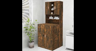 Wasmachinekast 70,5x25,5x90 cm gerookt eikenkleurig