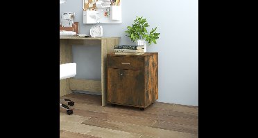 Rolkast 45x38x54 cm bewerkt hout gerookt eikenkleurig