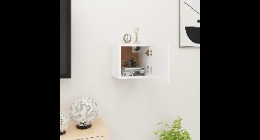 Tv-wandmeubel 30,5x30x30 cm wit
