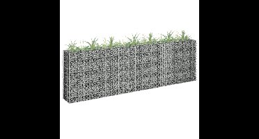 Gabion plantenbak verhoogd 270x30x90 cm gegalvaniseerd staal