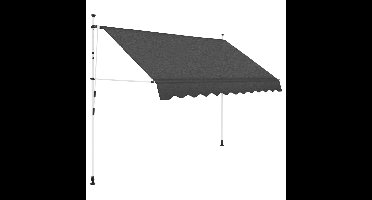 Luifel handmatig uittrekbaar 300 cm antraciet