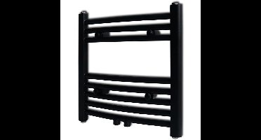 Radiator/handdoekenrek gebogen 480x480 mm zwart