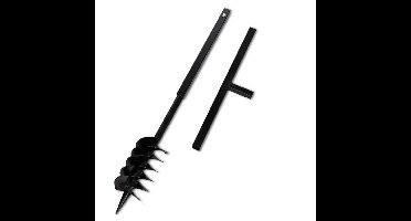 Grondboor met handvat en schroefkop (dubbele schroef) 120 mm (zwart)