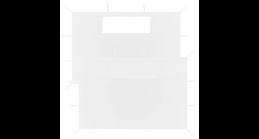 Prieelzijwanden met ramen 2 st wit