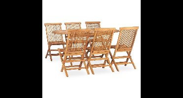 7-delige Tuinset inklapbaar massief teakhout