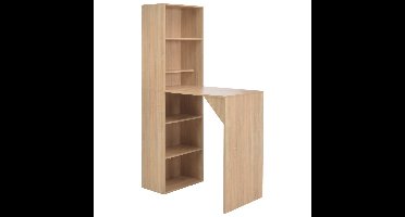 Bartafel met kast 115x59x200 cm eikenkleurig