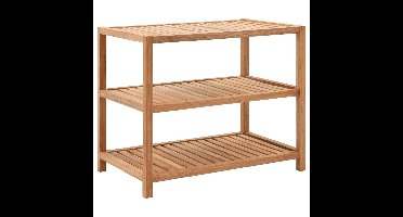 Badkamerrek 65x40x55 cm massief walnotenhout