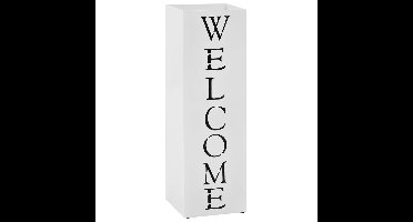 Parapluhouder Welcome staal wit