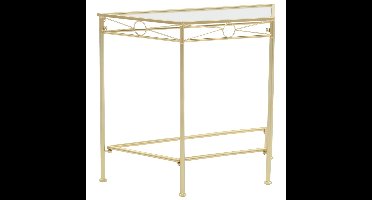 Bijzettafel in vintage stijl 87x34x73 cm metaal goud
