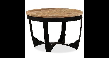 Bijzettafel 60x40 cm massief ruw mangohout